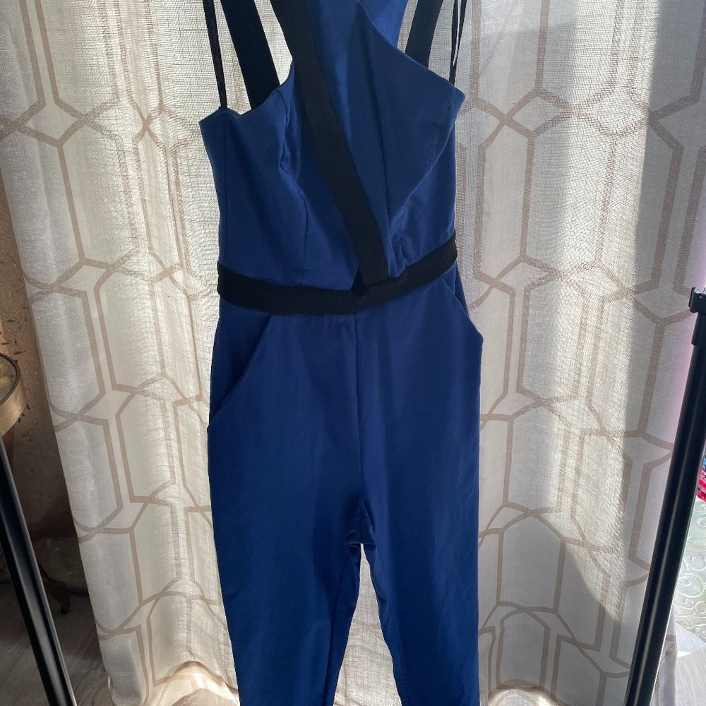 blue sexy jumpsuit